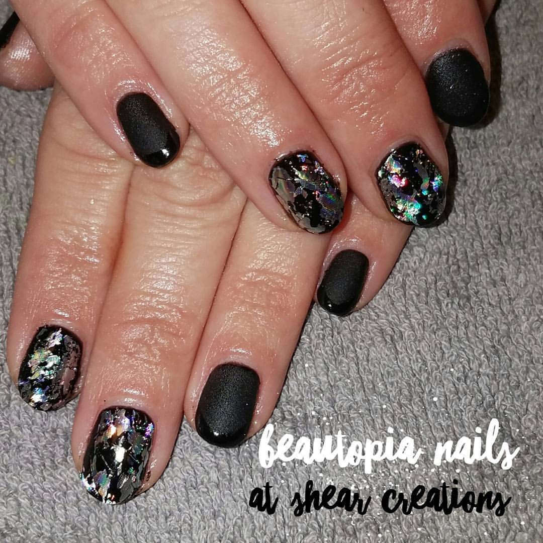 Glowing Black Glitter Nails Designs « Misha Libertee