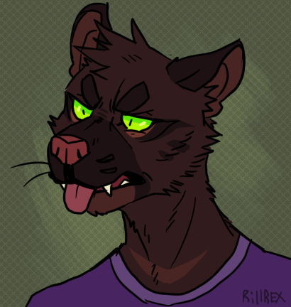 rillrex-archive:A couple of pics of my fursona from the past few months ( V w V)