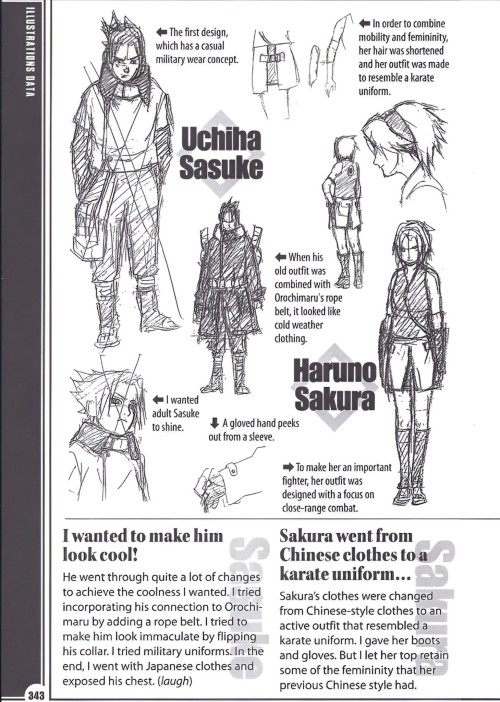Kishimoto Talking About The Design Of Sasuke And Sakura In Naruto Shippuden