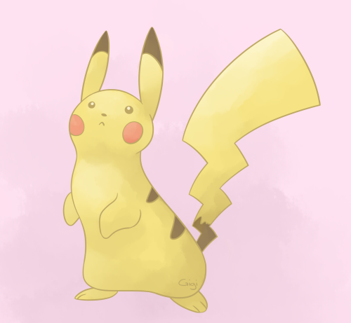 gigi-draws:this was originally gonna be raichu but i was having trouble with the ears