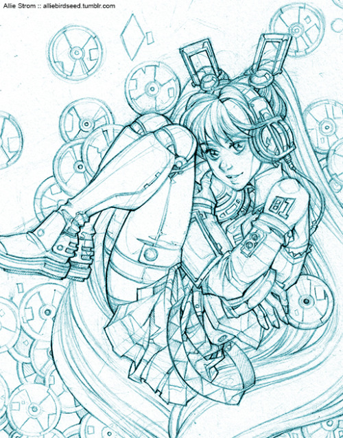 SO&hellip;After all the work I did on the inked piece I was planning to do for Hatsune Miku Dreams o