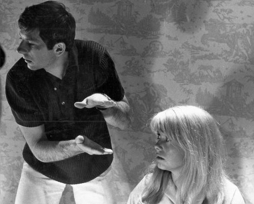 romanbymarta:Roman Polanski & Catherine Deneuve on the set of Repulsion.