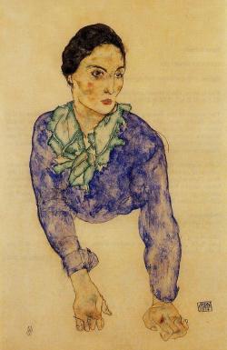 artist-schiele: Portrait of a Woman with