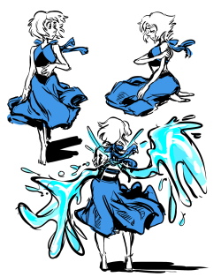 iaidonooji:  You might think she’s a criminal.But her friendship comes through subliminal.I really enjoy Lapis’ design and character, so I did some fun sketches of her for fun! 