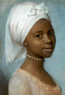 medievalpoc: Unknown; prev. att. Jeanne Etienne Liotard Portrait of a Young Woman France (c. 1750-1799) Pastels, 40.6 x 32.4 cm; Saint Louis Art Museum The information around this work has changed slightly since I originally posted it several years ago,