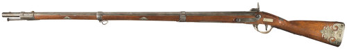 Rare German silver mounted Harpers Ferry Model 1795 musket, originally flintlock but later converted