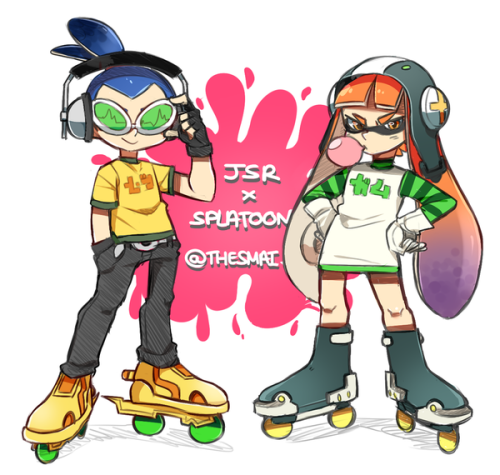 suisoiidx:  HIDEKI NAGANUMA 長沼英樹さんはTwitterを使っています: “Squid is most disturbing! #LetMomSwim #Splatoon #JetSetRadio @TheSmai http://t.co/E6erT1VbvR”  pretty much <3