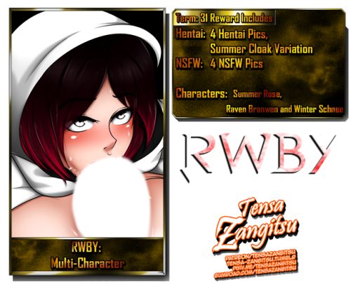 Term 31 Reward RWBY: Multi-Characterwww.patreon.com/TensaZangitsu