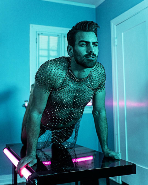 shattxrstar:Nyle DiMarco by Deonté Lee behind the scenes of Ariana Grande’s 7 Rings ASL version.