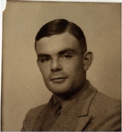 Almaviva90:   Alan Turing Posing For His Passport Photograph, C. 1930S - C. 1940S (From