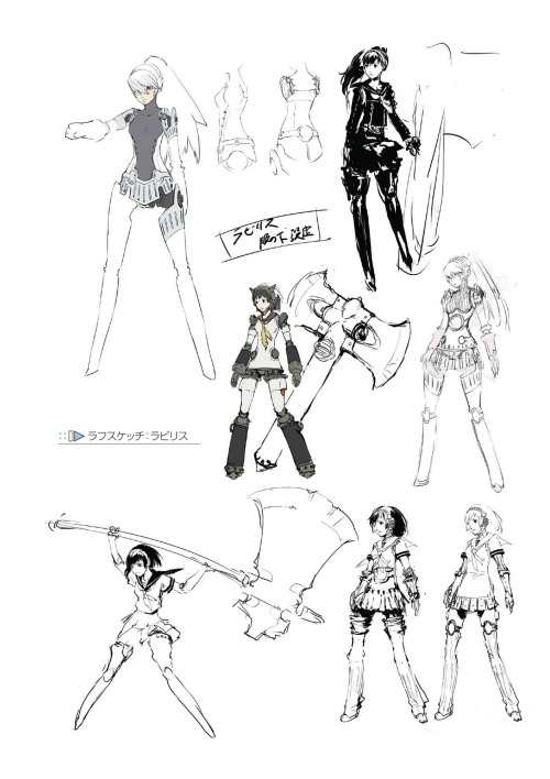 noahes:  Persona 4 The Ultimax Ultra Suplex Hold Official Design WorksConcept artwork of Aigis & Labrys 