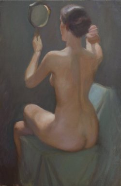 Artbeautypaintings:  Skylight Nude - Rick Casali