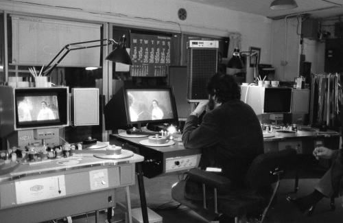 Stanley Kubrick’s daughter Vivian just uploaded these rare photos of him and his assistant editors editing Barry Lyndon in the converted garage of his home in Abbots Mead, December 1974.