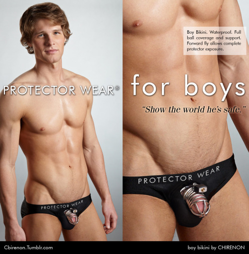 chirenon:  PROTECTOR WEAR for boys. “Show the world he’s safe” with the latest fashions designed to be worn with chastity protectors.