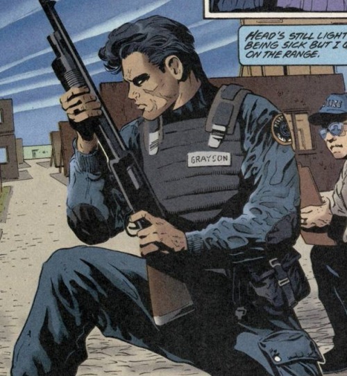 nightwingism:Oh hey look at this. Dick Grayson holding a shotgun. Felt like I should post this to ca
