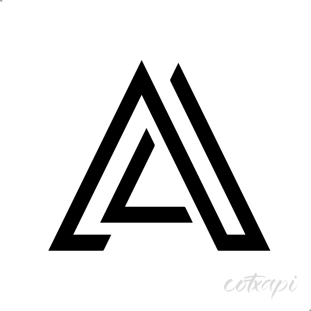 Initial A letter design for professional logo in vector art