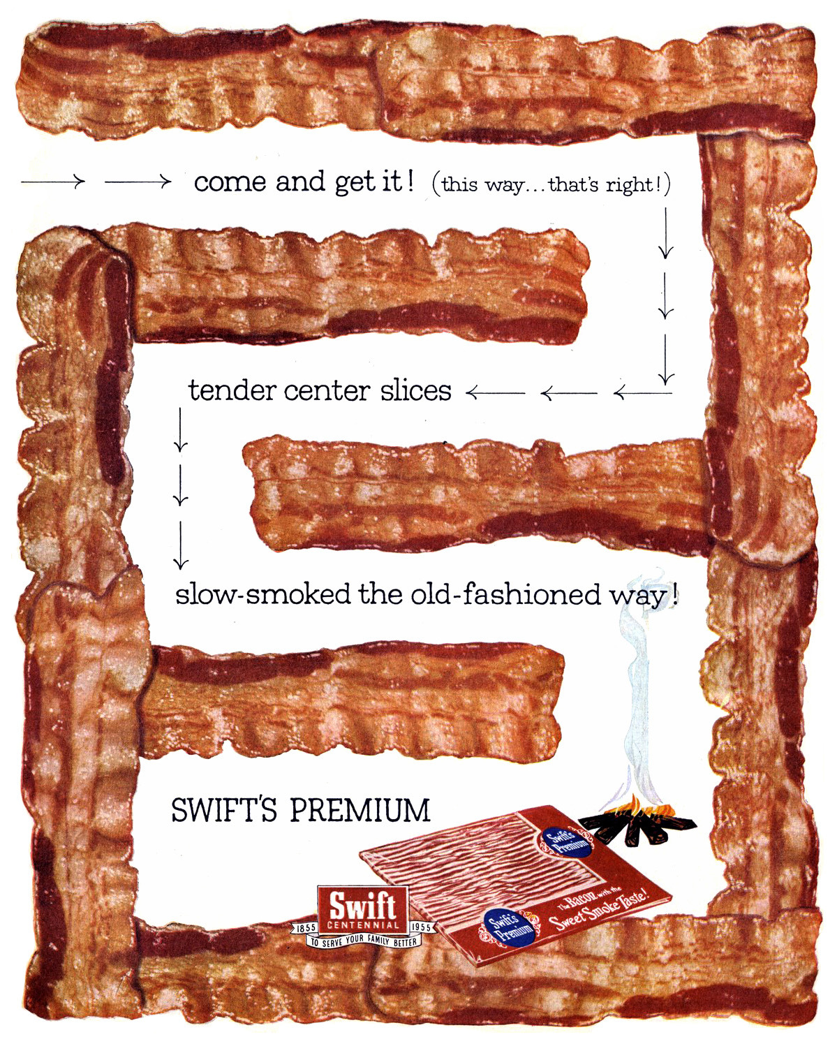 Swift's Premium Bacon - 1955