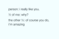 getmeonmylegss: introvertproblems:  JOIN THE INTROVERT NATION MOVEMENT  Other half: why the hell r u bothering  So me.