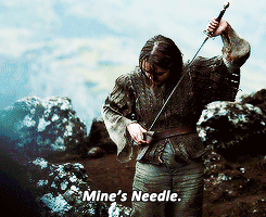  Are you a knight?  No. But you know how to use that sword?  I do. 