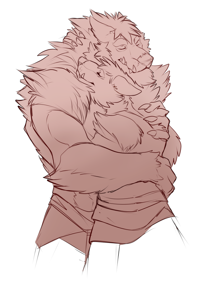 hornedfreak:  soft soft sibling hugs   some doodlin’ I did today 