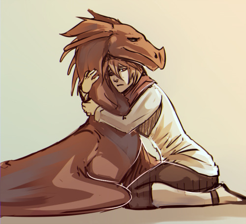 fozmeadows:moni158:Girl and her dragon growing up and growing old together and stuff. ( I picture 