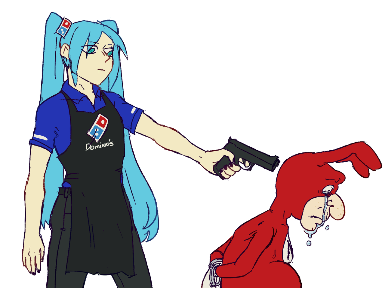 m&amp;#39;lady...?*tips fedora* — hatsune miku executing the noid at point blank...