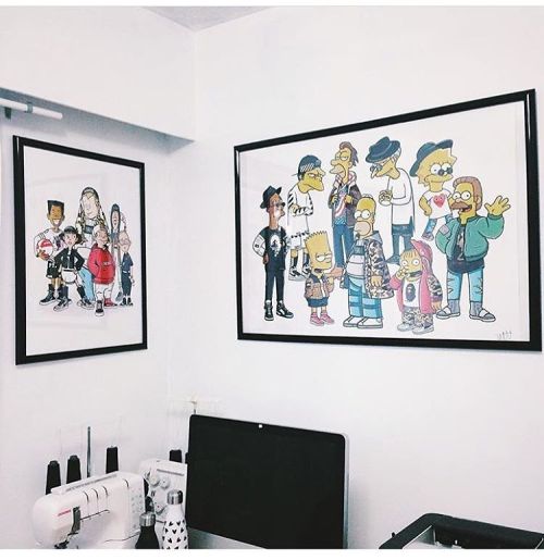 Framed recess and Simpsons in streetwearPic by @franstar#illustration #graphicdesign #graphic #a