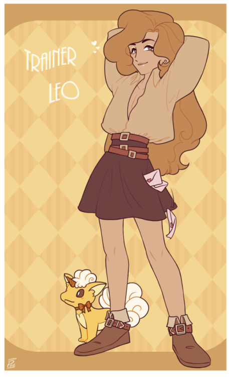 poesocs:my characters as Pokemon Trainers! used the site that fuses different pokemon to create th