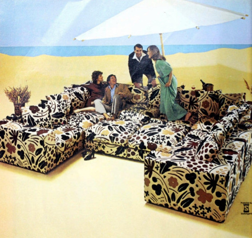 wetorturedsomefolks:adamsmasher:vintageeveryday: Extra large Playpen sofas of the 1970s. Oh these we