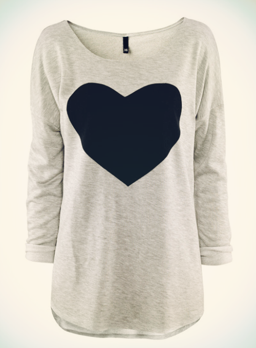 tbdresslove:  heart shaped long sleeve t-shirt==> hereSelected Items On Sale up to 80% OFFบ Off Over 贍 Code: Prom10 
