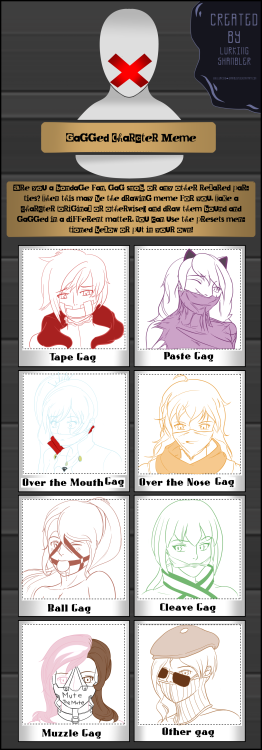Gagged character meme : RWBY Edition Since I saw this meme the impulse for making one was strong, no