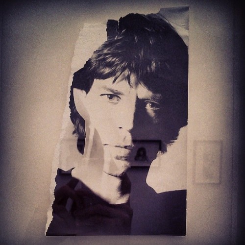 Mick Jagger. Photography taken, torn, and printed by David Bailey. At Daniel Blau #gallery #shoredit