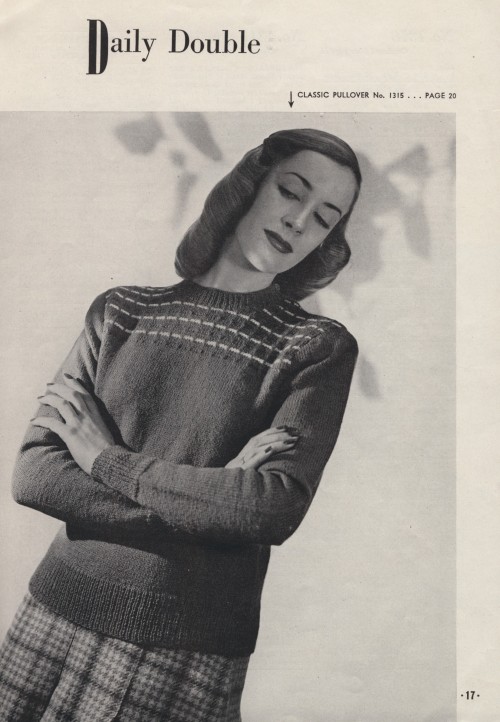  Women’s Sweaters, Book No. 225, Chadwicks’ Red Heart Wools, The Spool Cotton Company, 1945. 
