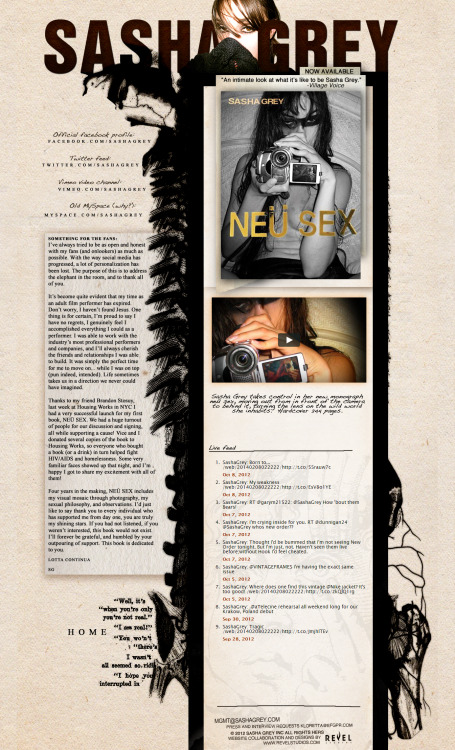 Sasha Grey&rsquo;s Official Website through the years (hq screens)