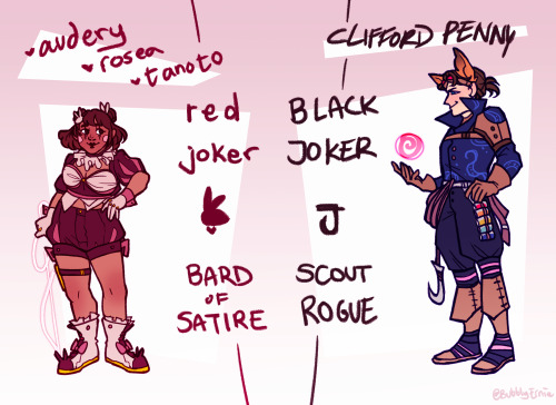 Hits them with my DnDfication beam!! Here’s the character sheets for a huge illustration. Design not