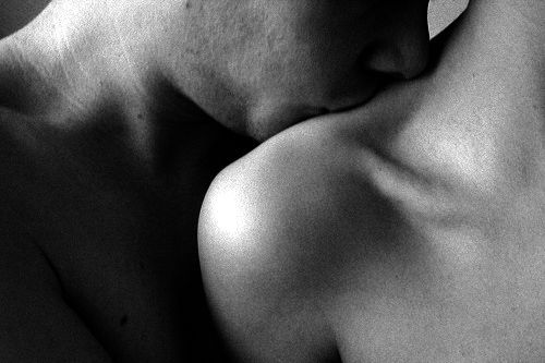 thedarkersideofsir:  elfincharms:  Us  Collarbone kisses.  Pillaged seduction