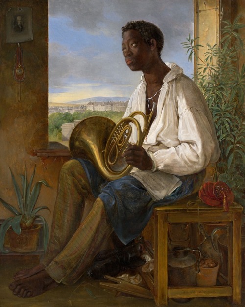 Portrait of a Gardener and Horn Player in the Household of the Emperor Francis I, Albert Schindler, 