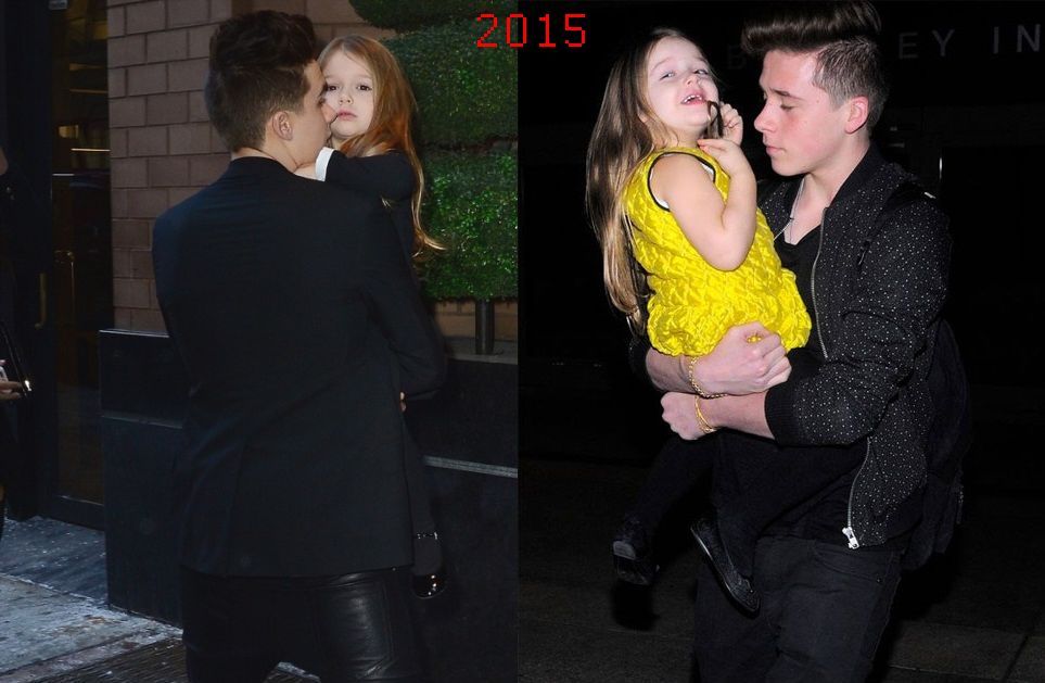 famille-de-sport:  Au fil du temps frère/soeur : Brooklyn &amp; Harper Beckham