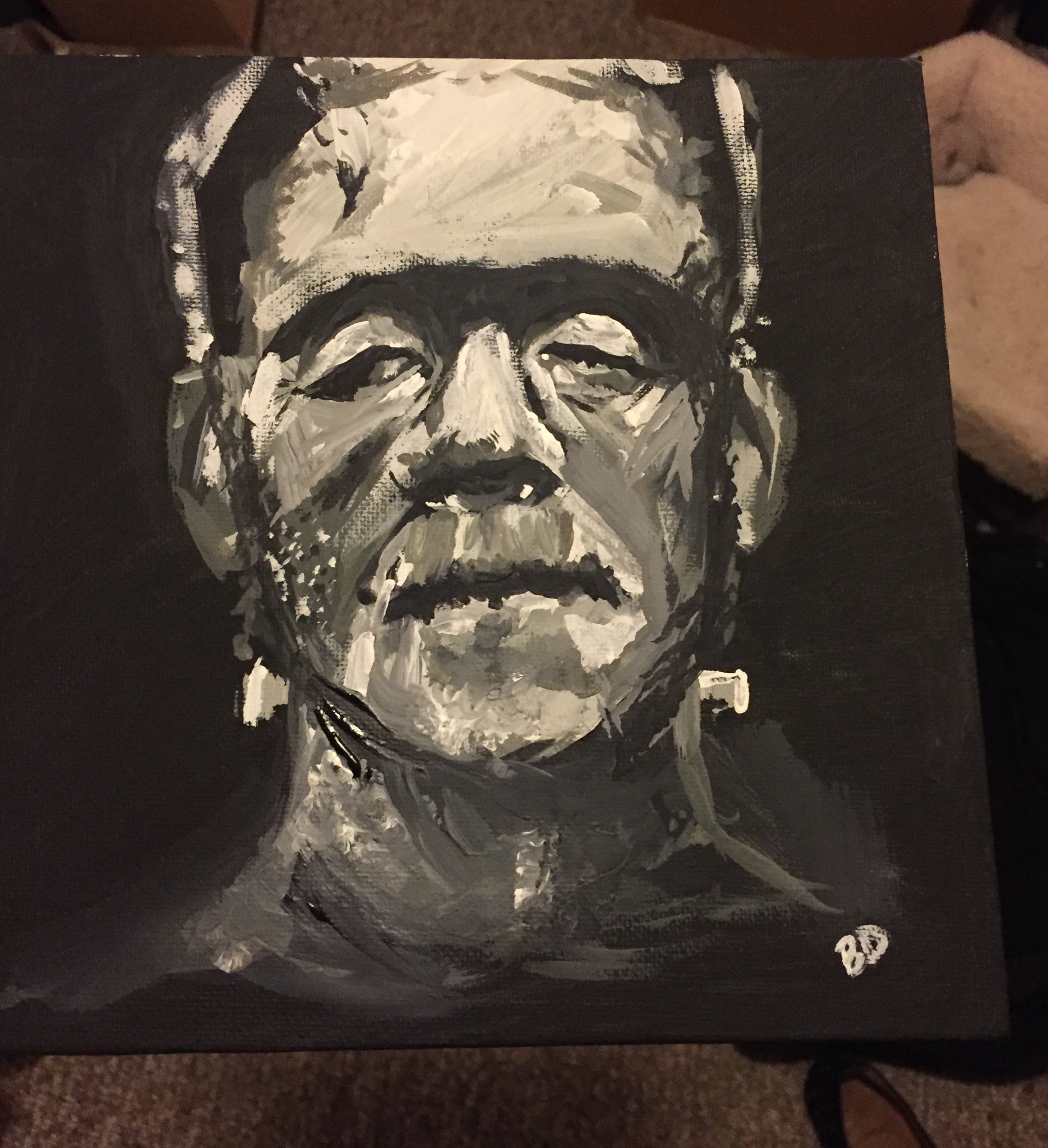 heyghoulgirl:Frankenstein’s MonsterAcrylic on canvas