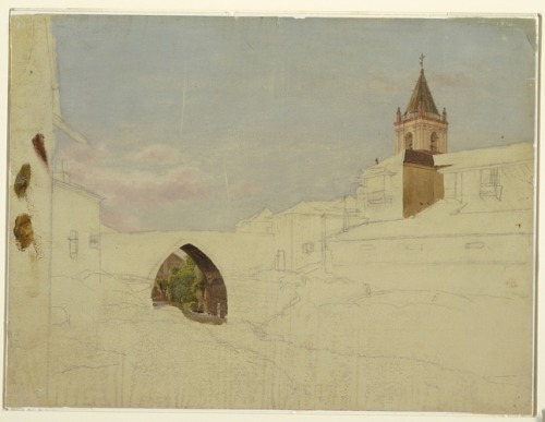 South American city view, Frederic Edwin Church, 1857, Smithsonian: Cooper Hewitt, Smithsonian Desig