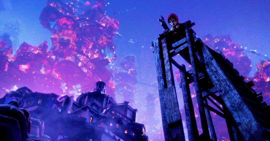 clint-eastwoods:  At the bottom of each tower are the Aztec and Mayan pyramids;
