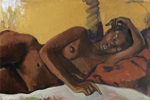 toomucheyes: Boscoe Holder, Reclining nude, 1984source
