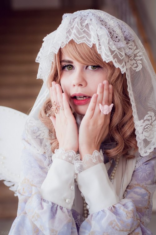 My outfit for Anicon 2015OP and socks : Angelic prettyHeaddress and wings : handmade by someonefromr