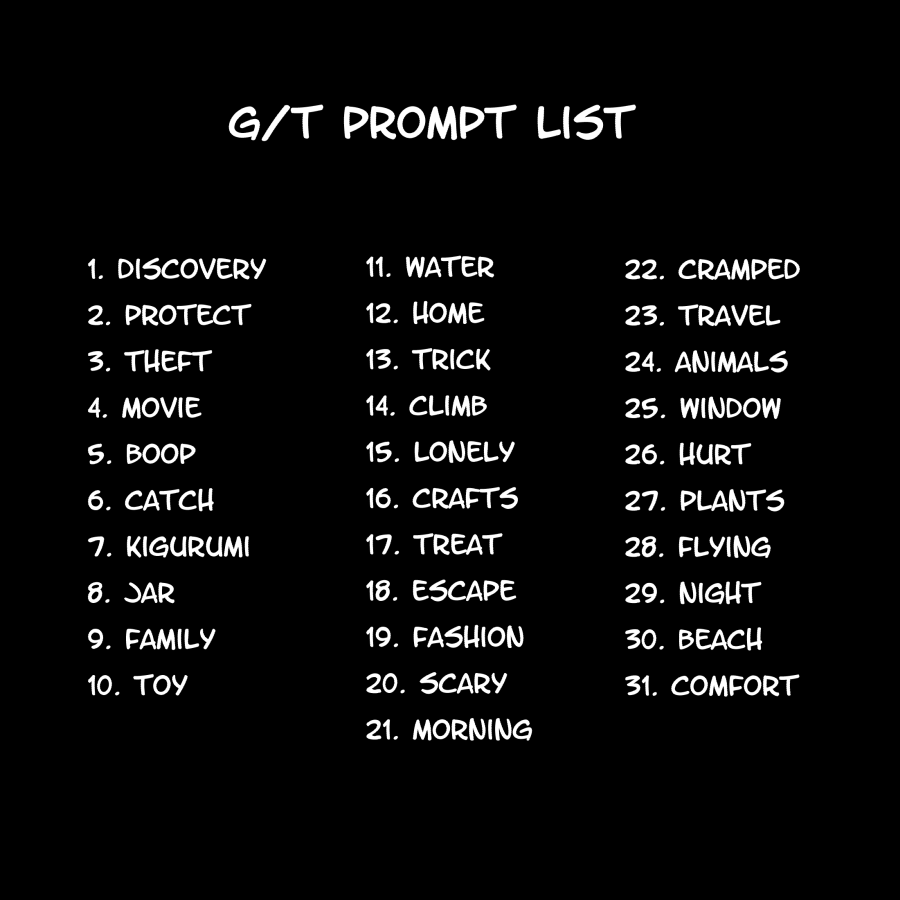 Your turn to inktober [Favorite character] - PROMPT LIST BY  u/real_tiktokledlights : r/yourturntodie