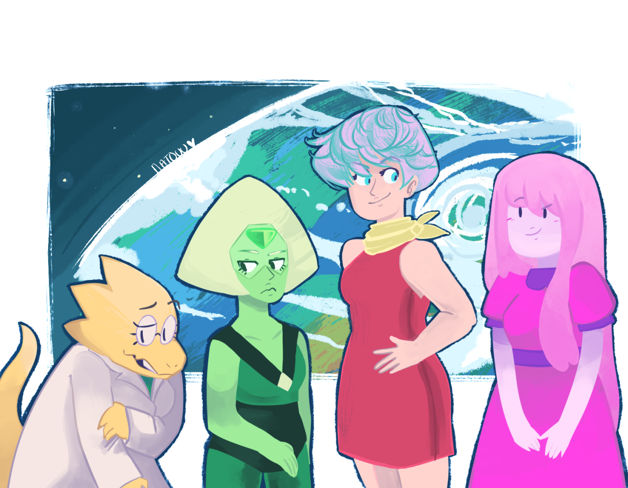 natouuloves:  i did a series of illustrations of crossovers from a couple of my favorite