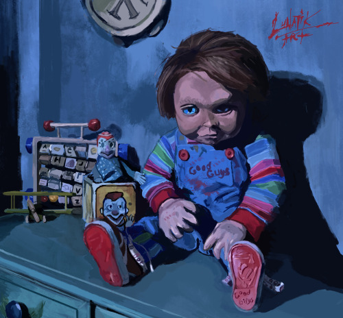 Painted that scene from Childs Play 2. ALways loved how this scene was shot and the lighting, made i