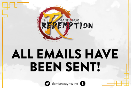 damianwaynezine:APPLICATION RESULTS HAVE BEEN EMAILED!   Huge apologies for the delay, but all res