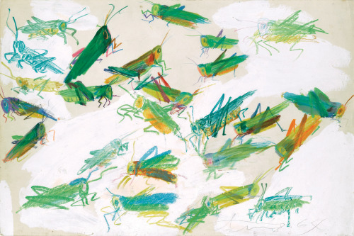 art-from-me-to-you: Walasse Ting, Grasshoppers, 1964