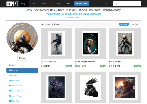 I Made An Inprnt Shop For Those Of You That Might Want To Get Some Prints.