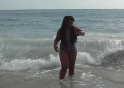 katblaque:  Me at the beach. I didn’t go out very very, but I haven’t been in the water for like 6 years. So I was very proud of myself. :) Also, black girls don’t get they head wet! FOH!